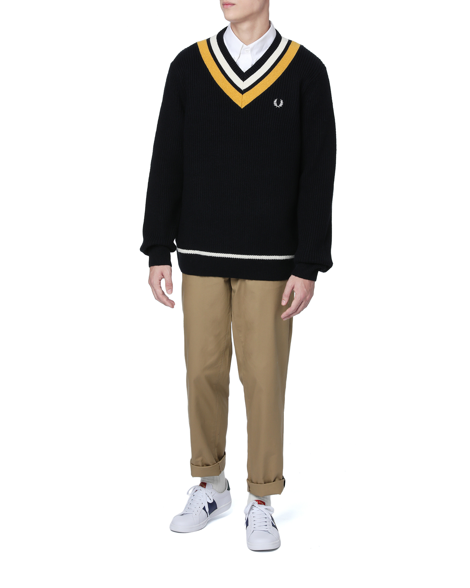 Fred Perry Striped v-neck sweater | ITeSHOP