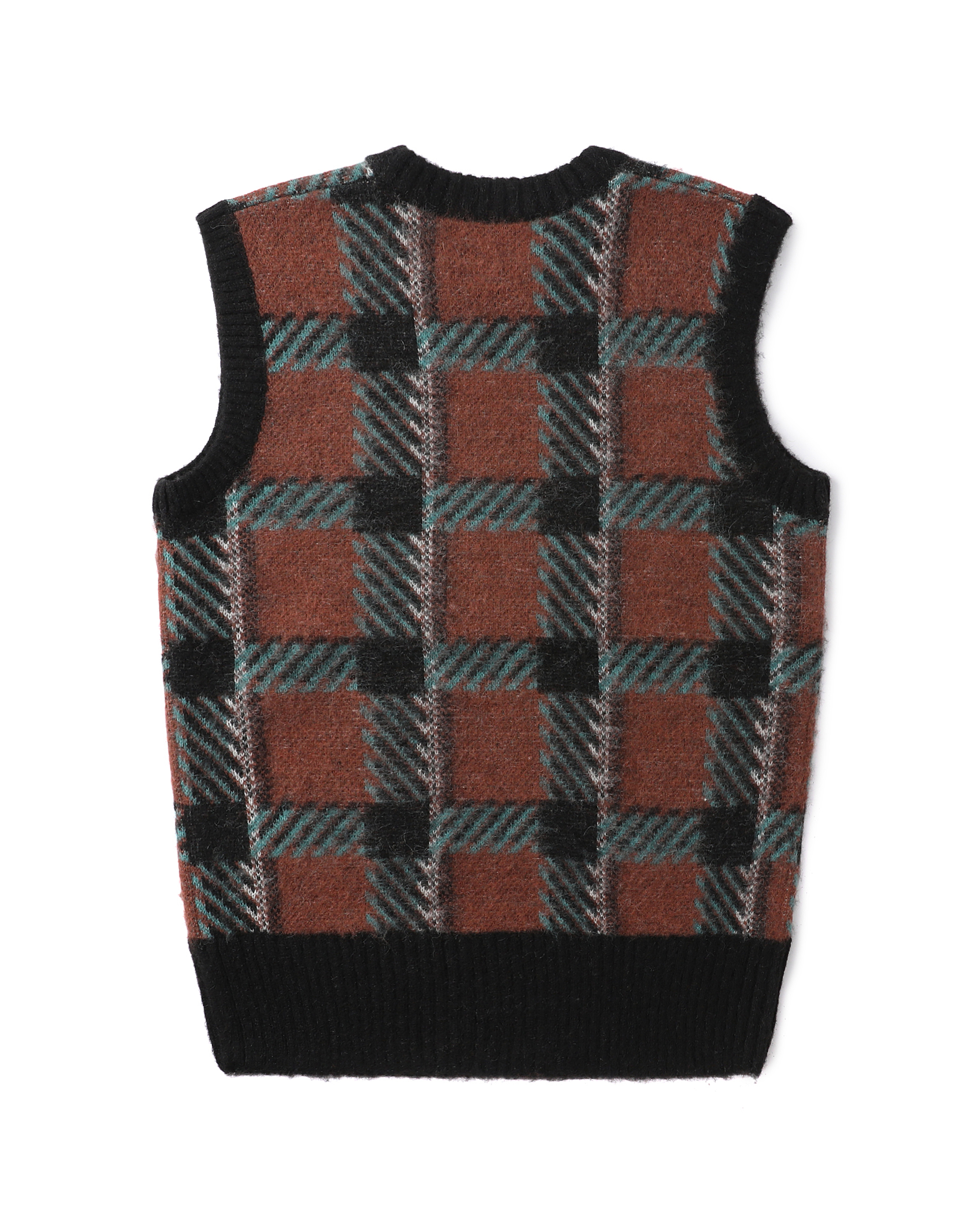 Fred Perry Glitch tartan knitted tank top | ITeSHOP