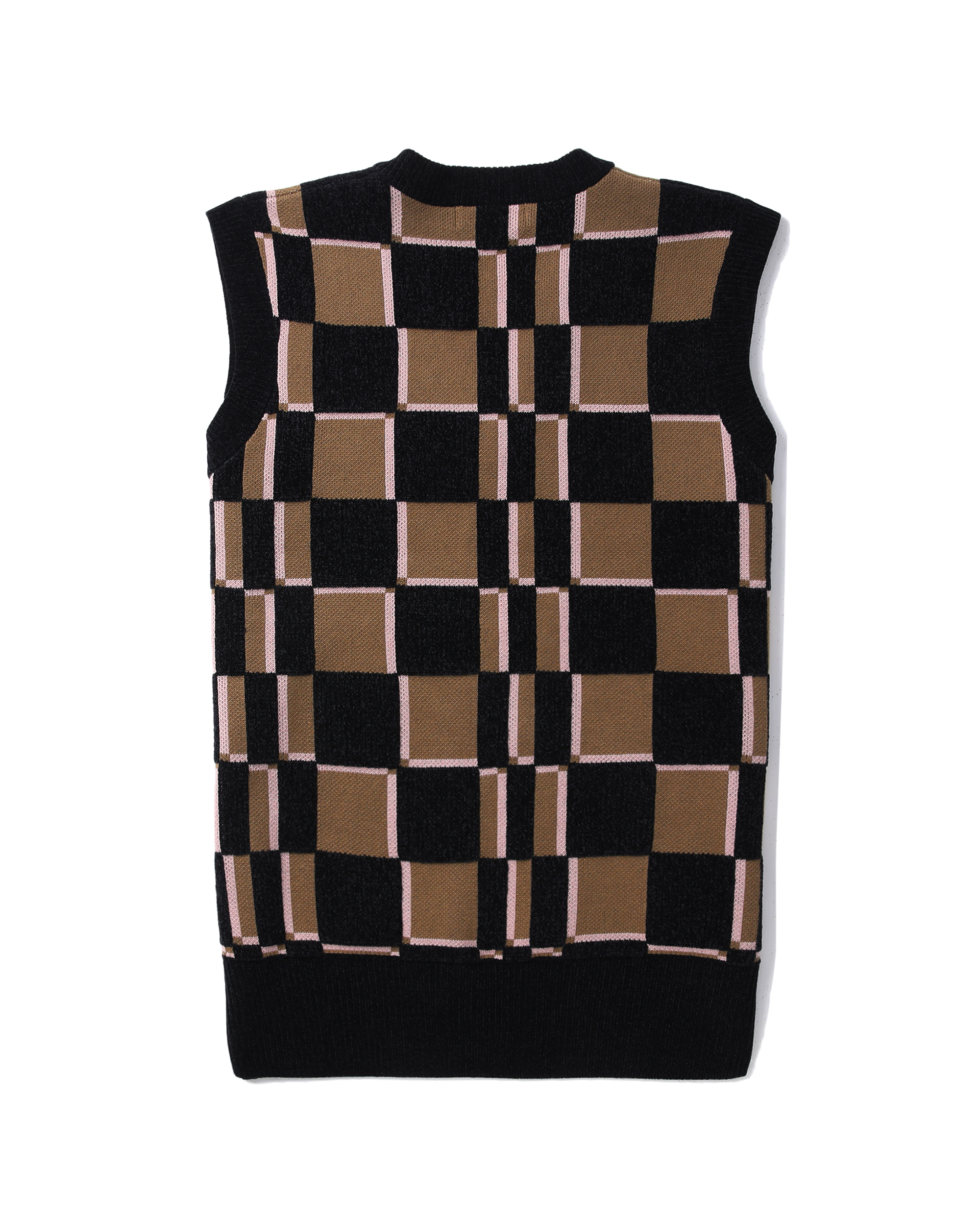 Glitch chequerboard tank top