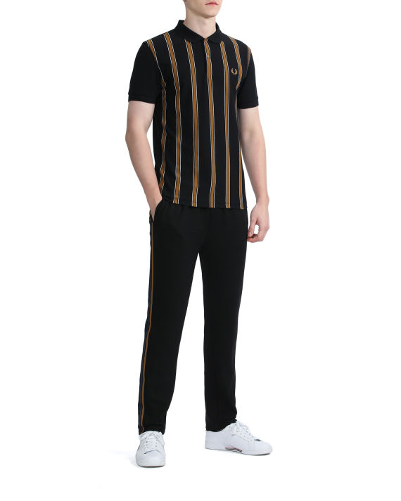 Textured stripe polo shirt image number 1