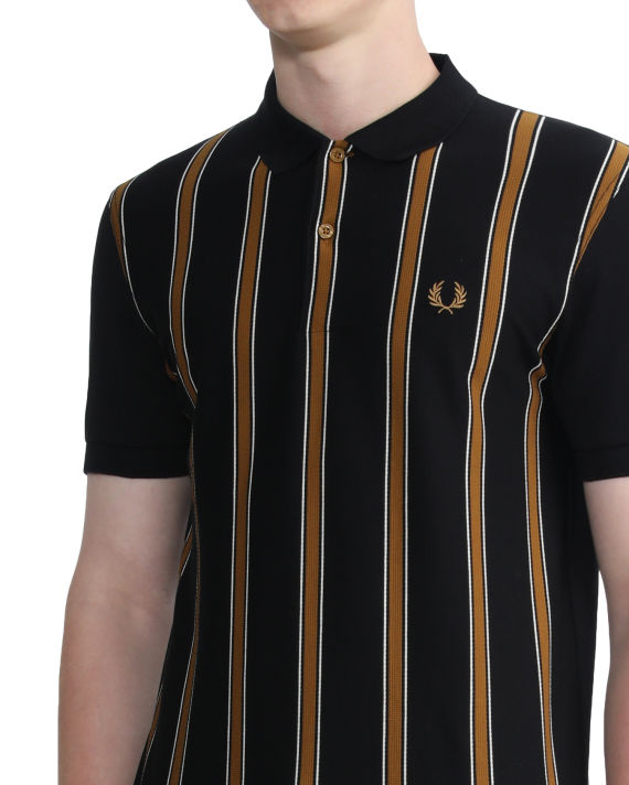 Textured stripe polo shirt image number 4
