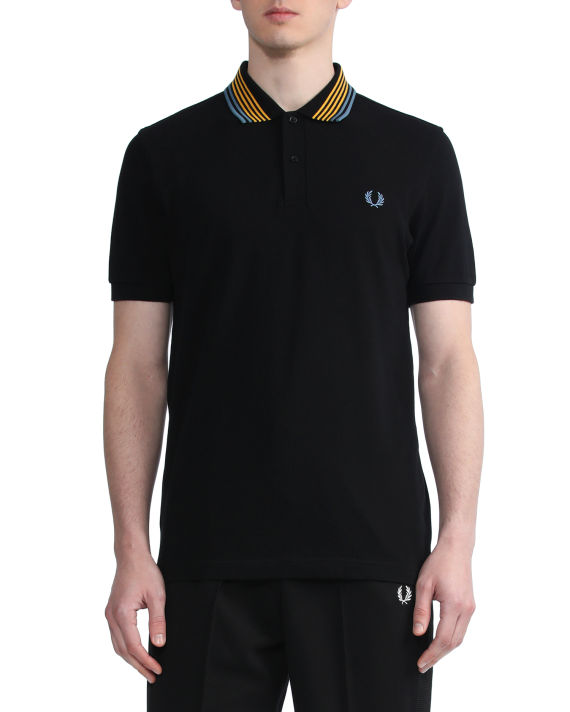 Striped collar polo shirt image number 2