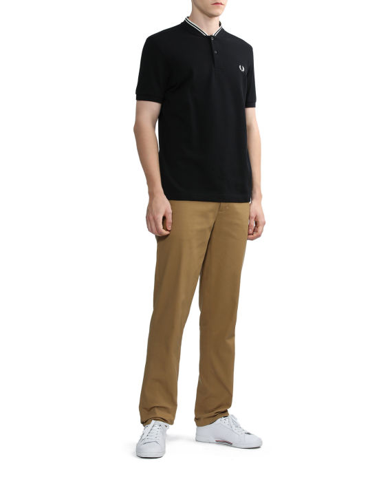 Bomber collar polo shirt image number 1