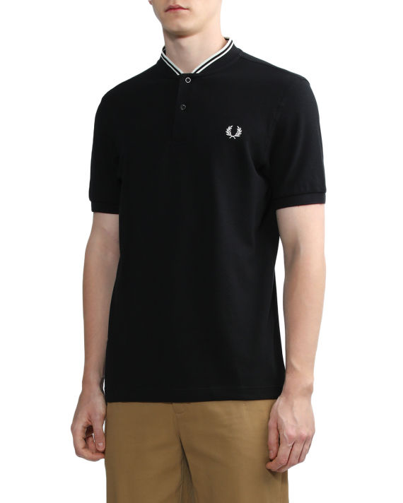 Bomber collar polo shirt image number 2