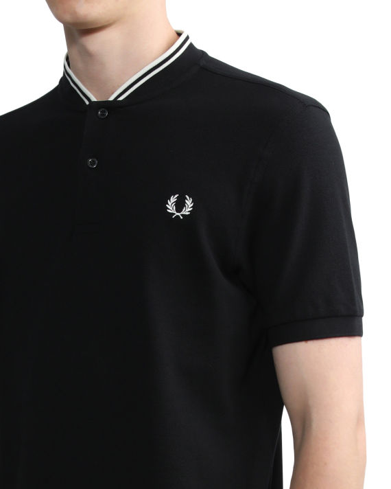 Bomber collar polo shirt image number 4