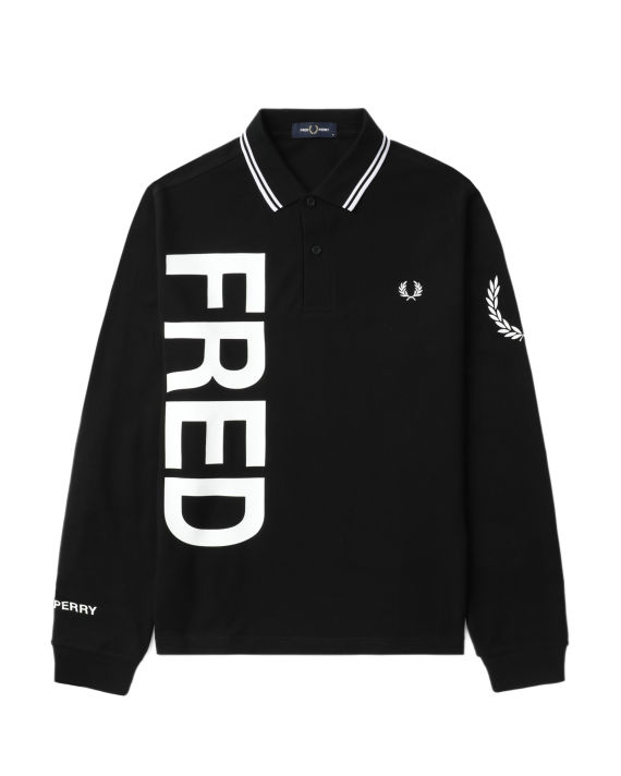 Bold graphic long-sleeve polo image number 0