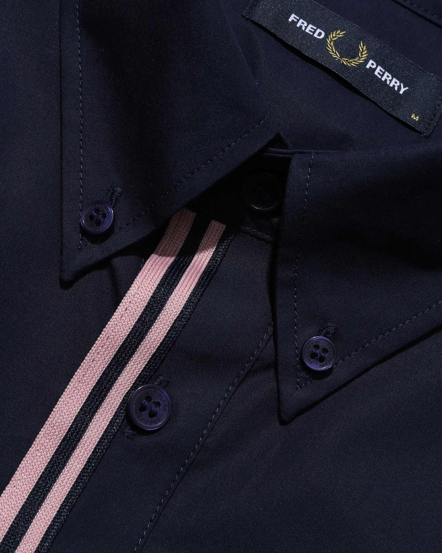 fred perry taped placket shirt
