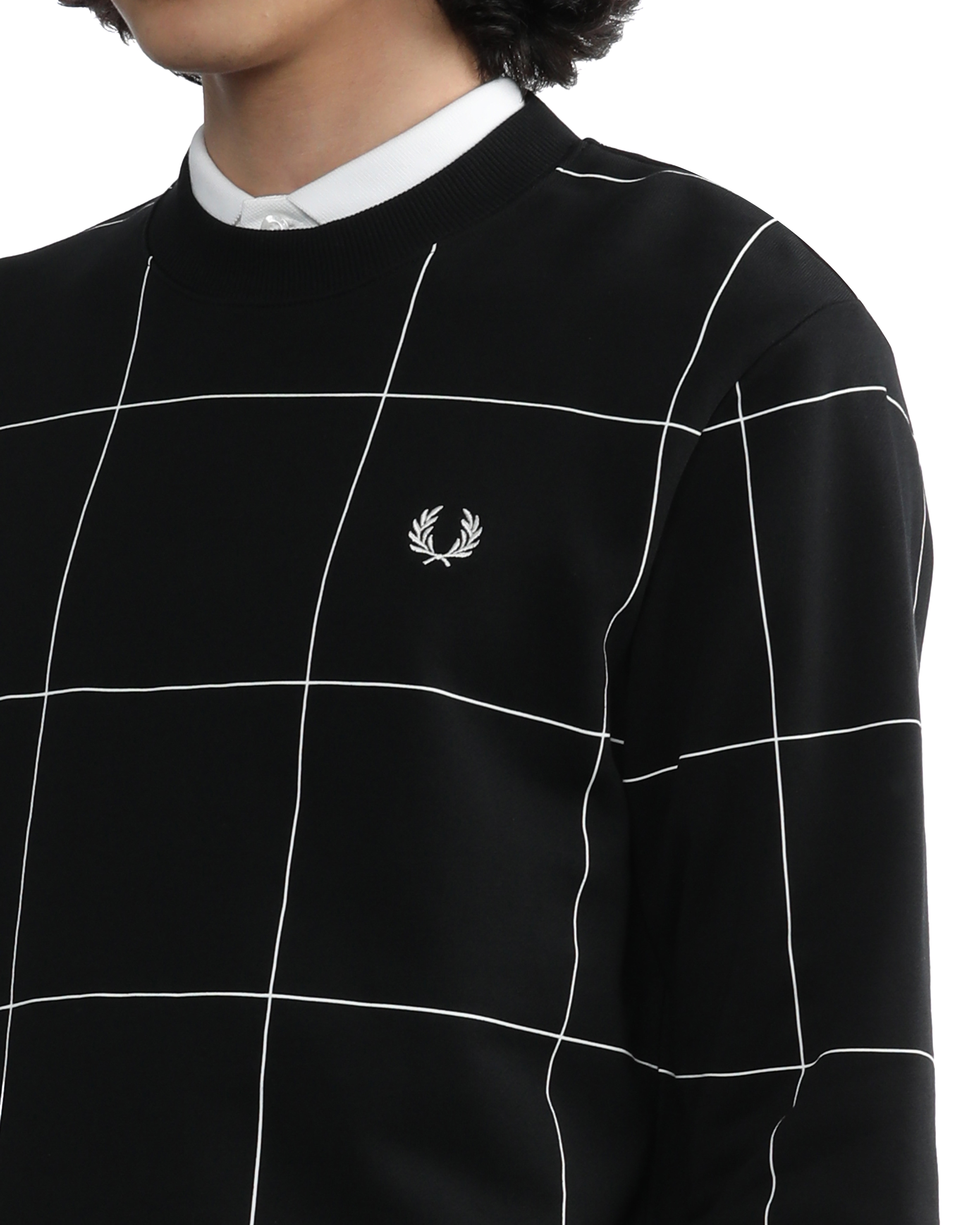 Grid detail sweatshirt
