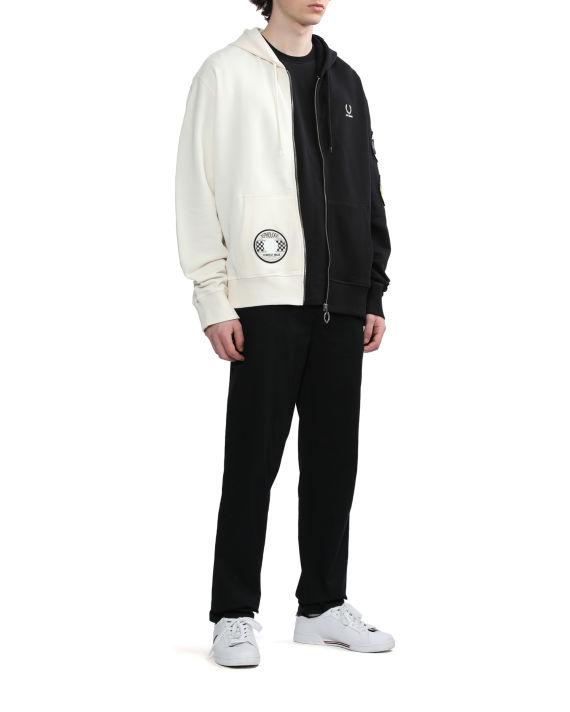 X Raf Simons patched zip through hoodie image number 1