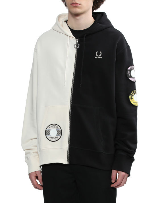 X Raf Simons patched zip through hoodie image number 2