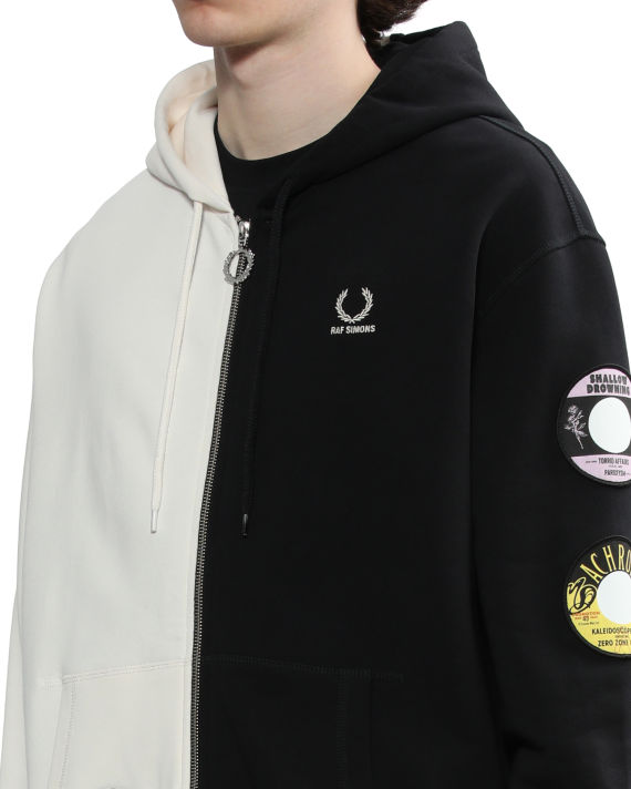 X Raf Simons patched zip through hoodie image number 4