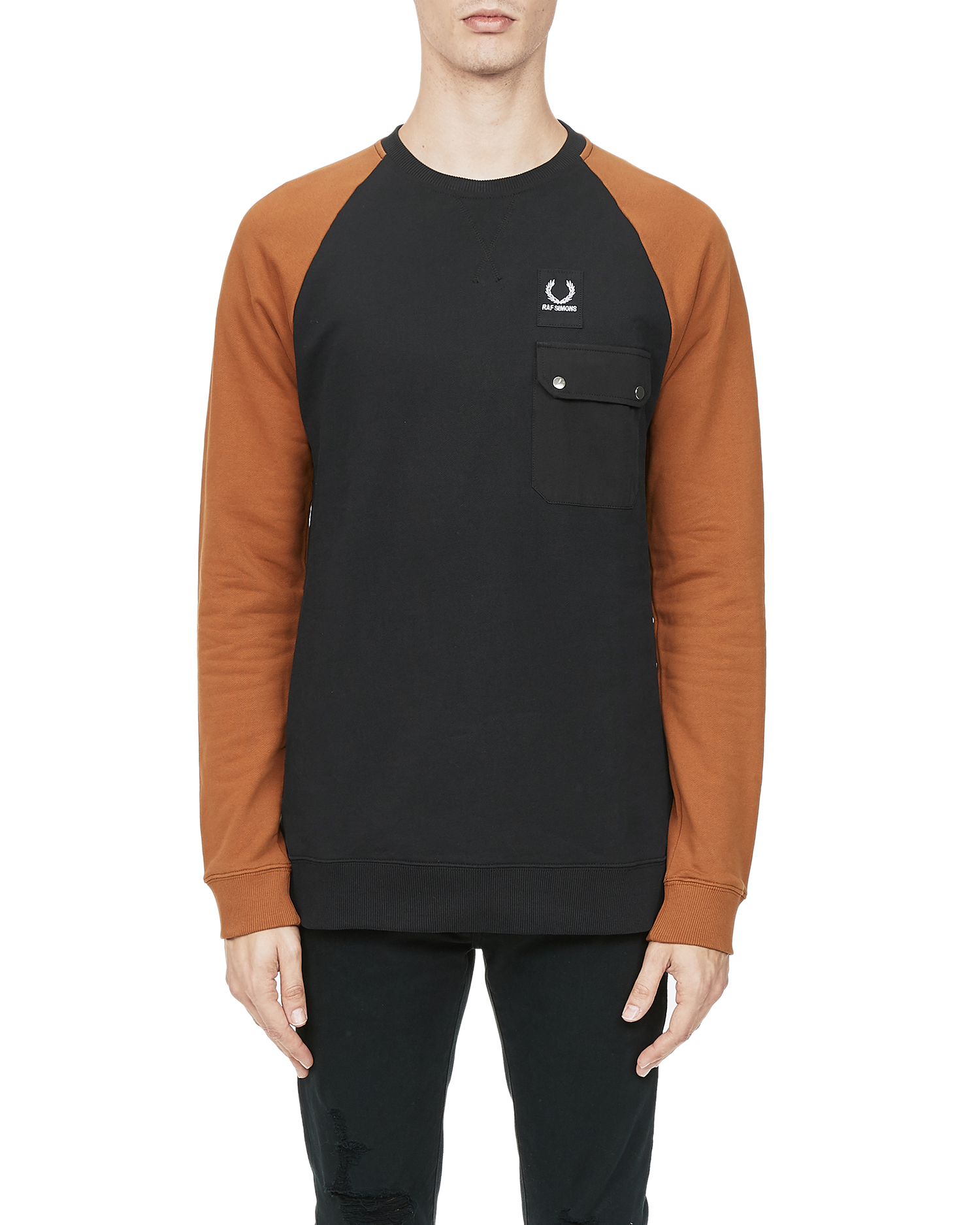 X Raf Simons colour block sweater