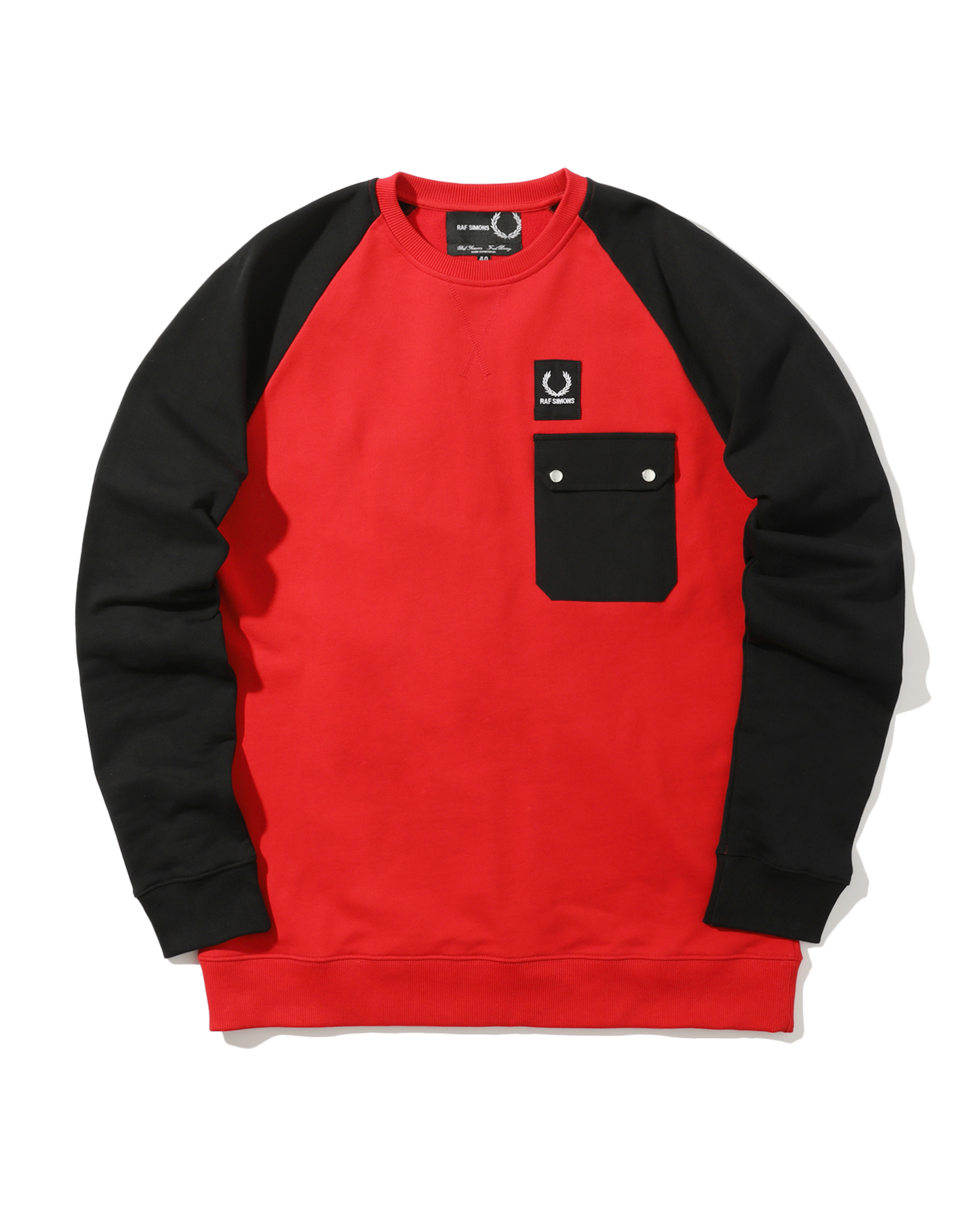 X Raf Simons colour block sweater