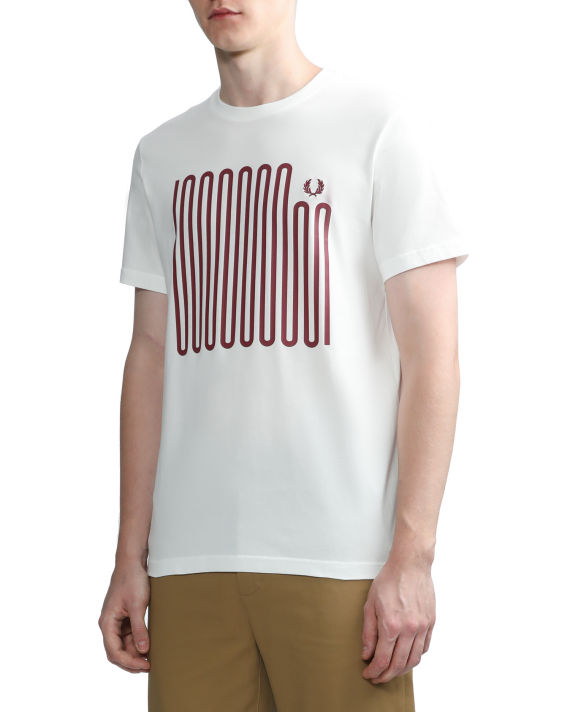 Printed soundwave graphic tee image number 2