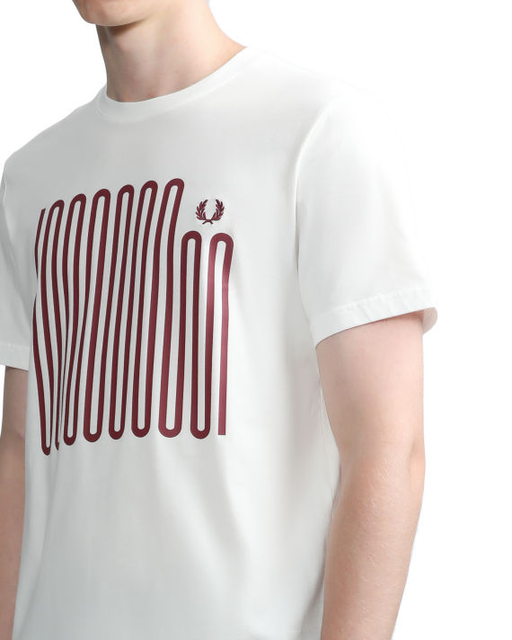 Printed soundwave graphic tee image number 4