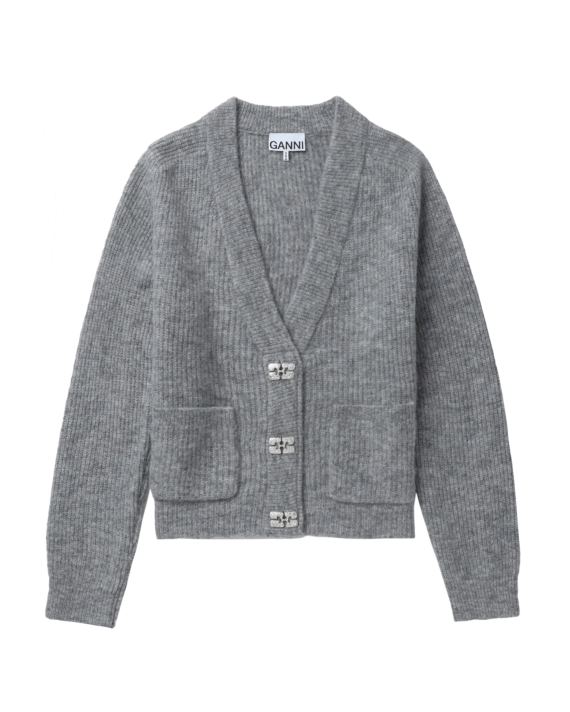 Grey Soft Wool Cardigan