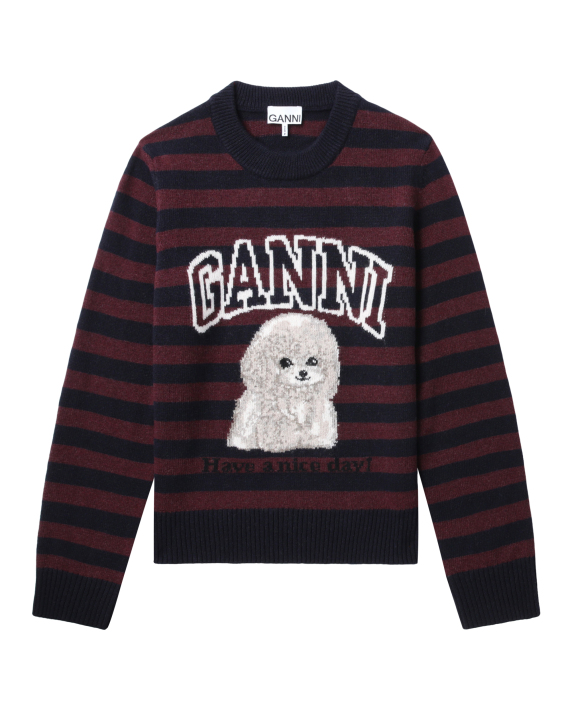 GANNI Striped sweater