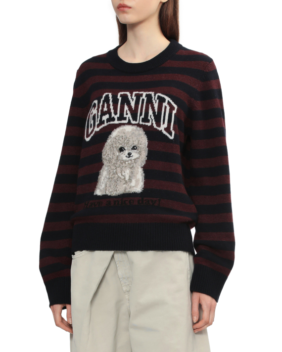 GANNI Striped sweater