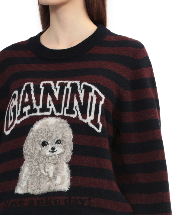 GANNI Striped sweater
