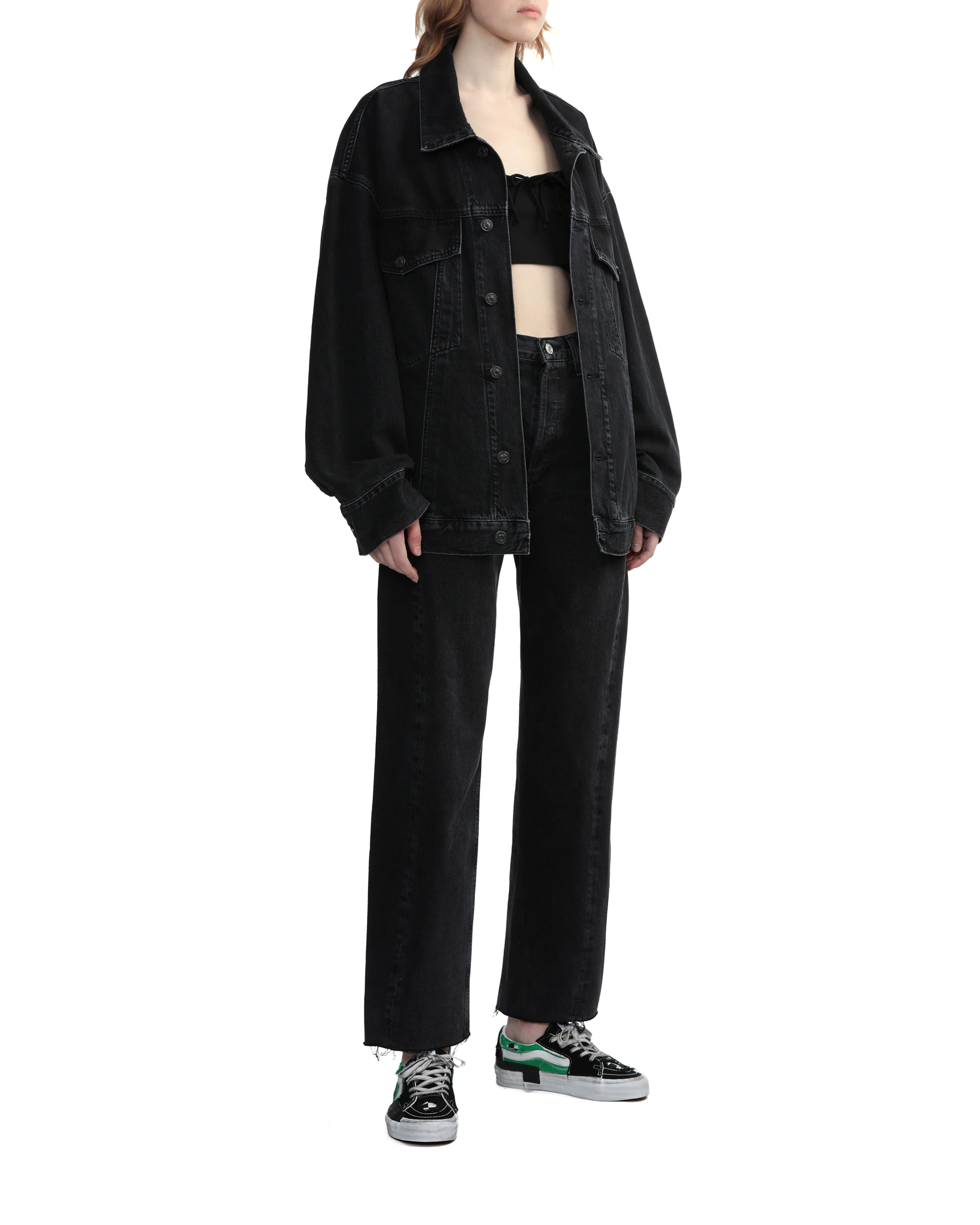 【GANNI】Drapey Melange Sleeveless Top Black Drapey Melange Sleeveless Top | GANNI FI