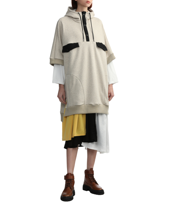 GOMME Printed and panelled dress