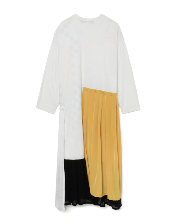 GOMME Printed and panelled dress