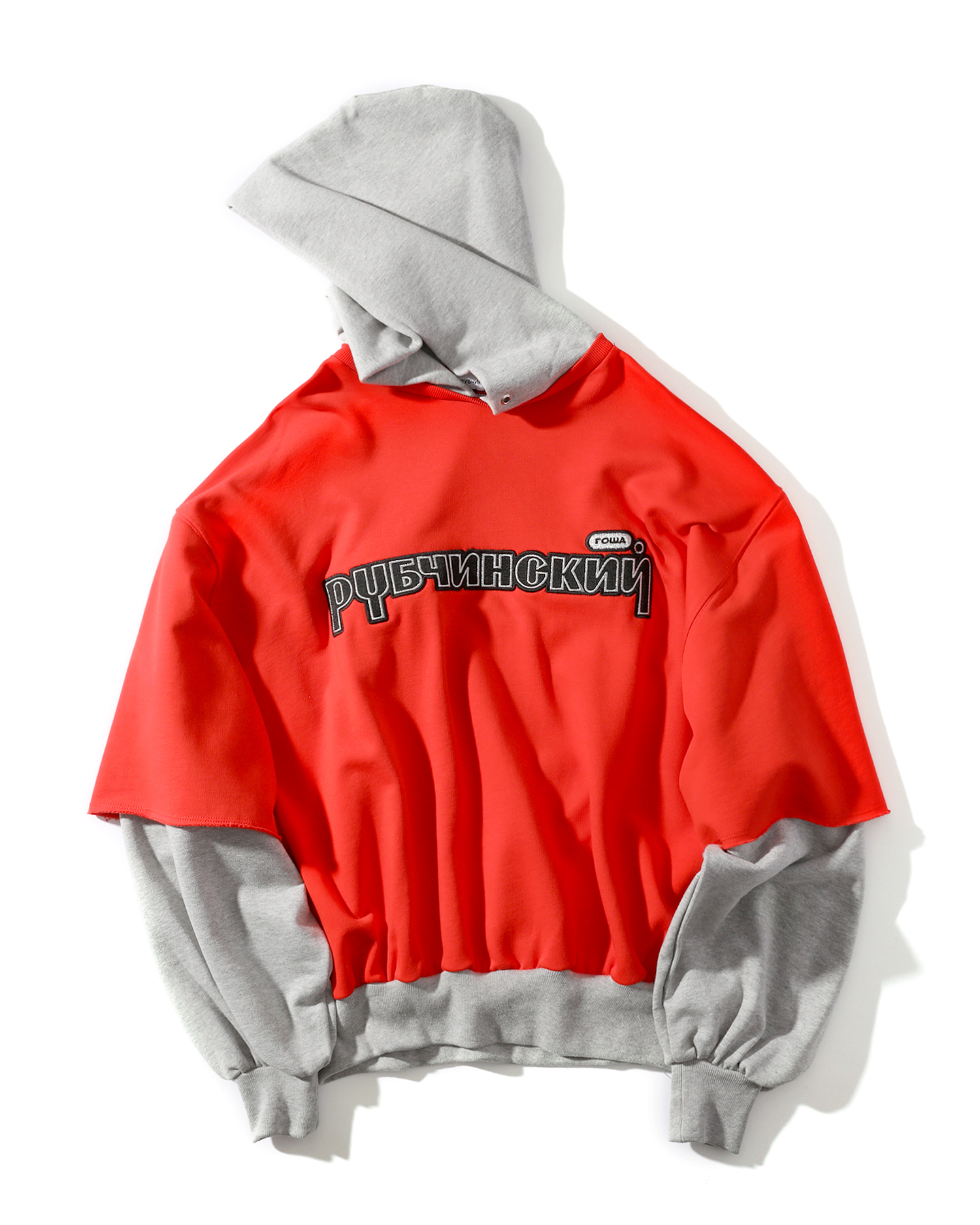 gosha layered hoodie
