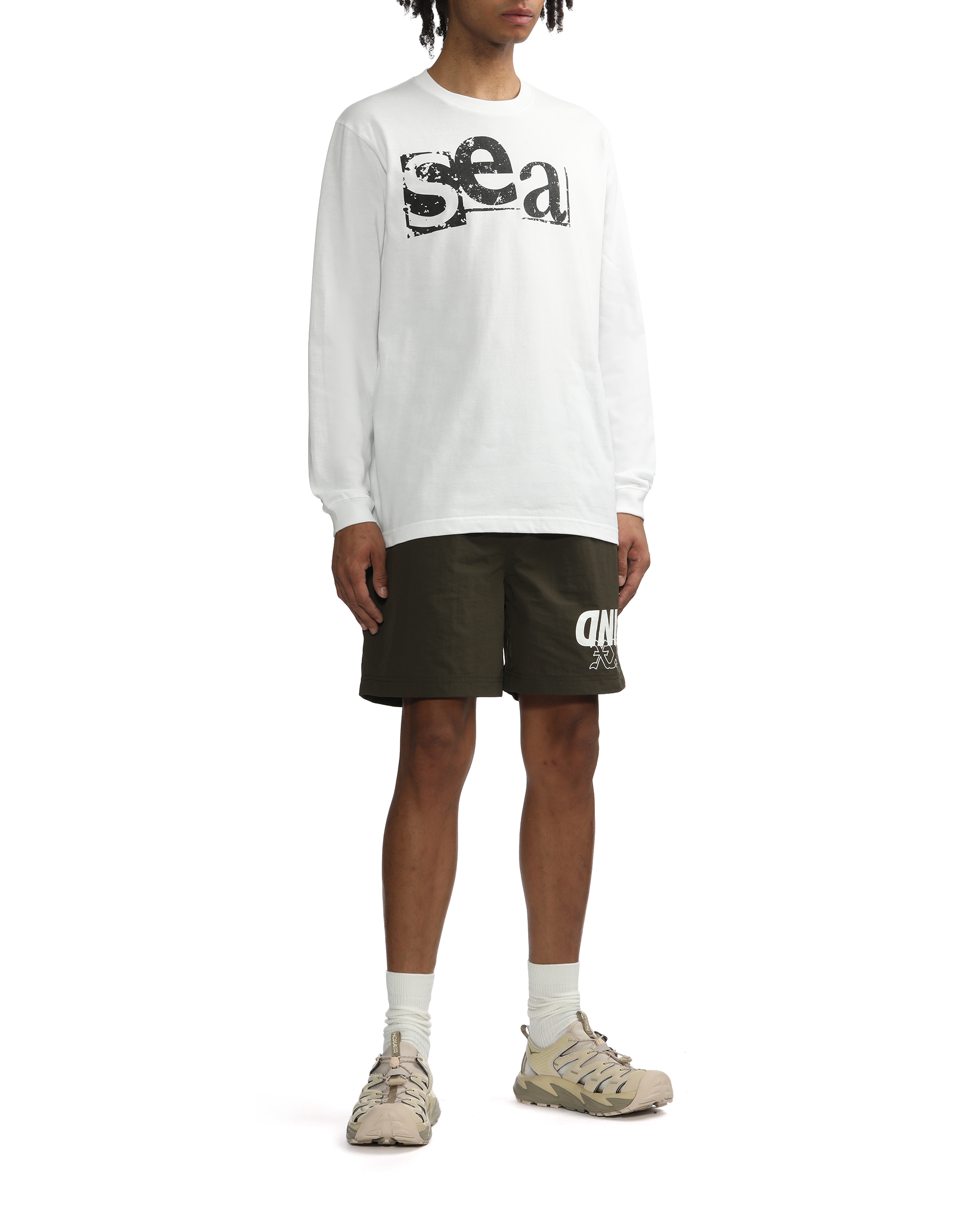 X WIND AND SEA nylon shorts