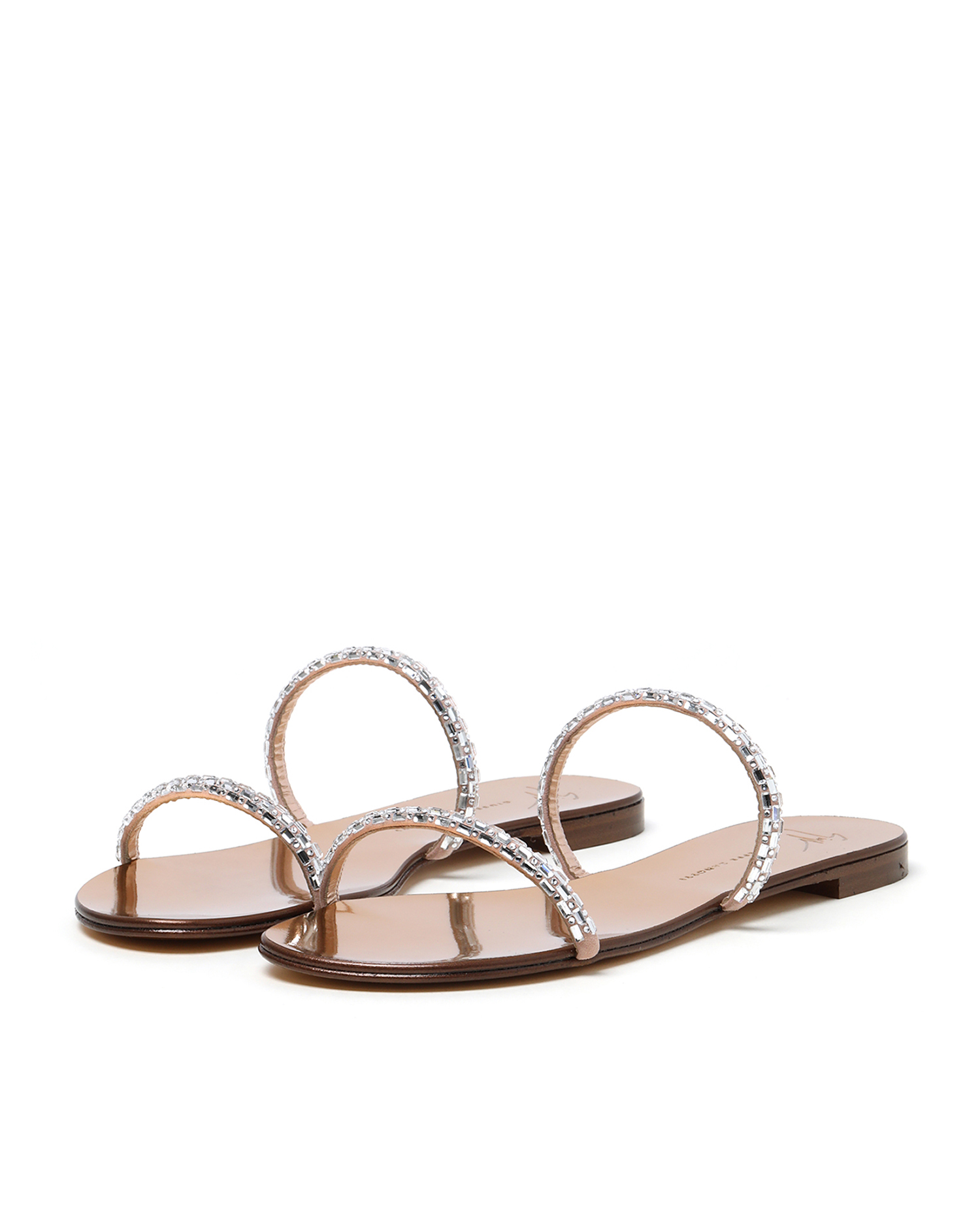 MIU MIU brown leather crystal jewel embellished strap flat sandals EU36.5  US 6.5 | eBay