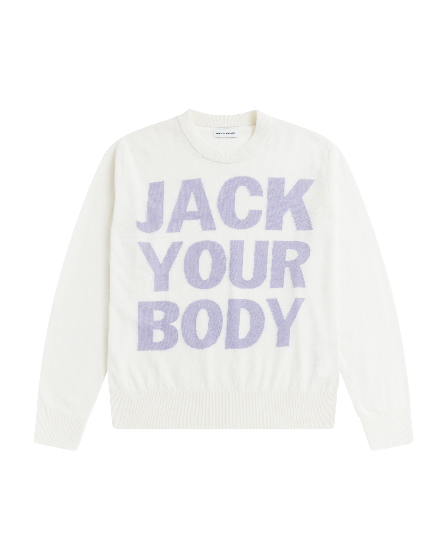 HONEY FUCKING DIJON Slogan jacquard sweater