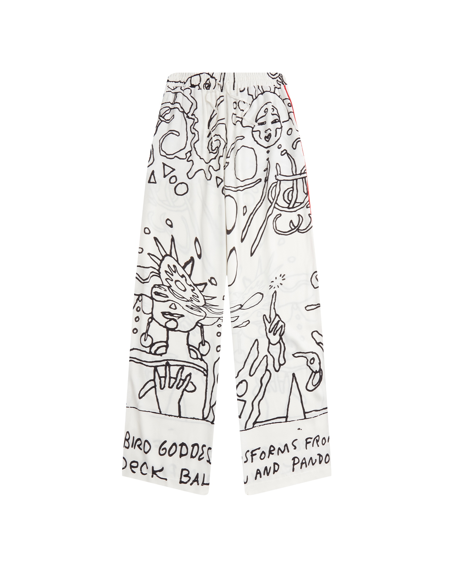 HONEY FUCKING DIJON Printed fluid satin pants