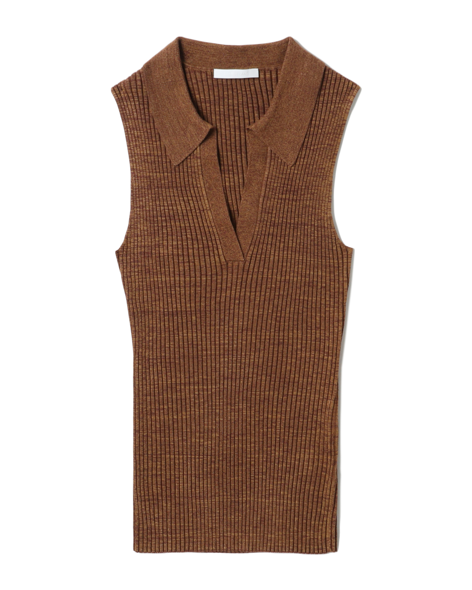 HELMUT LANG Marl rib polo tank top| ITeSHOP