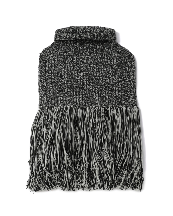 HYKE Fringed hem vest