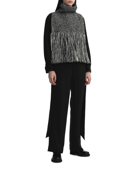 HYKE Fringed hem vest