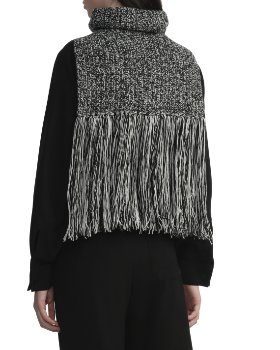 HYKE Fringed hem vest