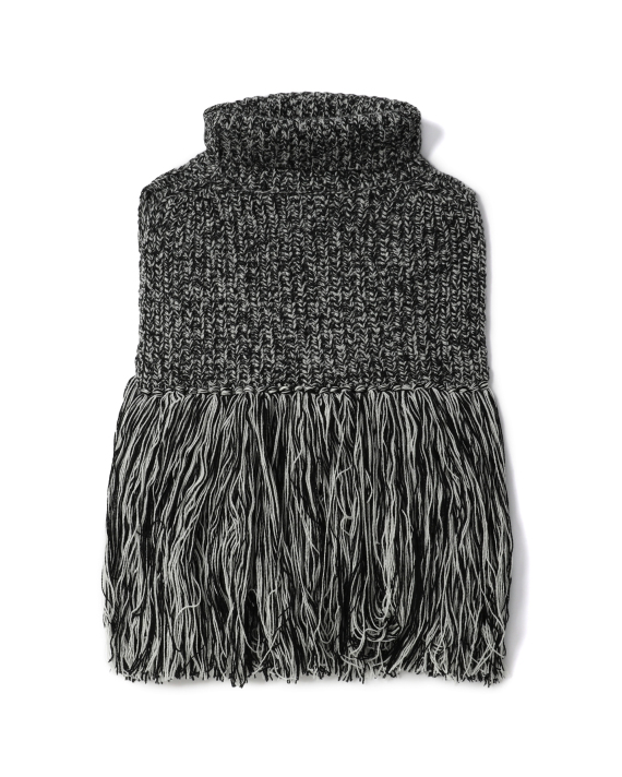 HYKE Fringed hem vest