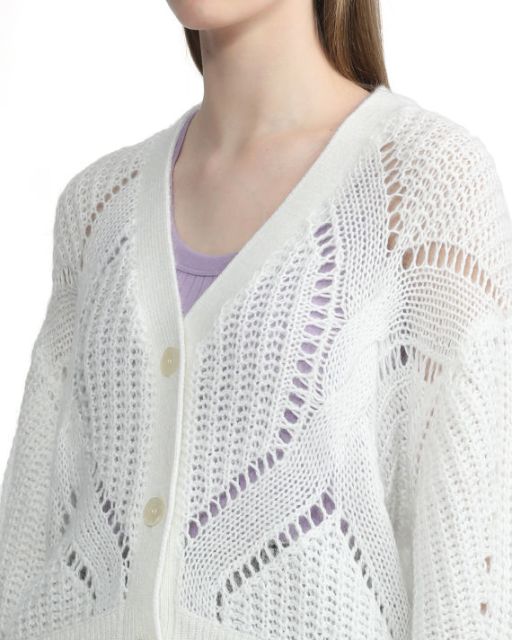 Relaxed cut-out cardigan image number 4