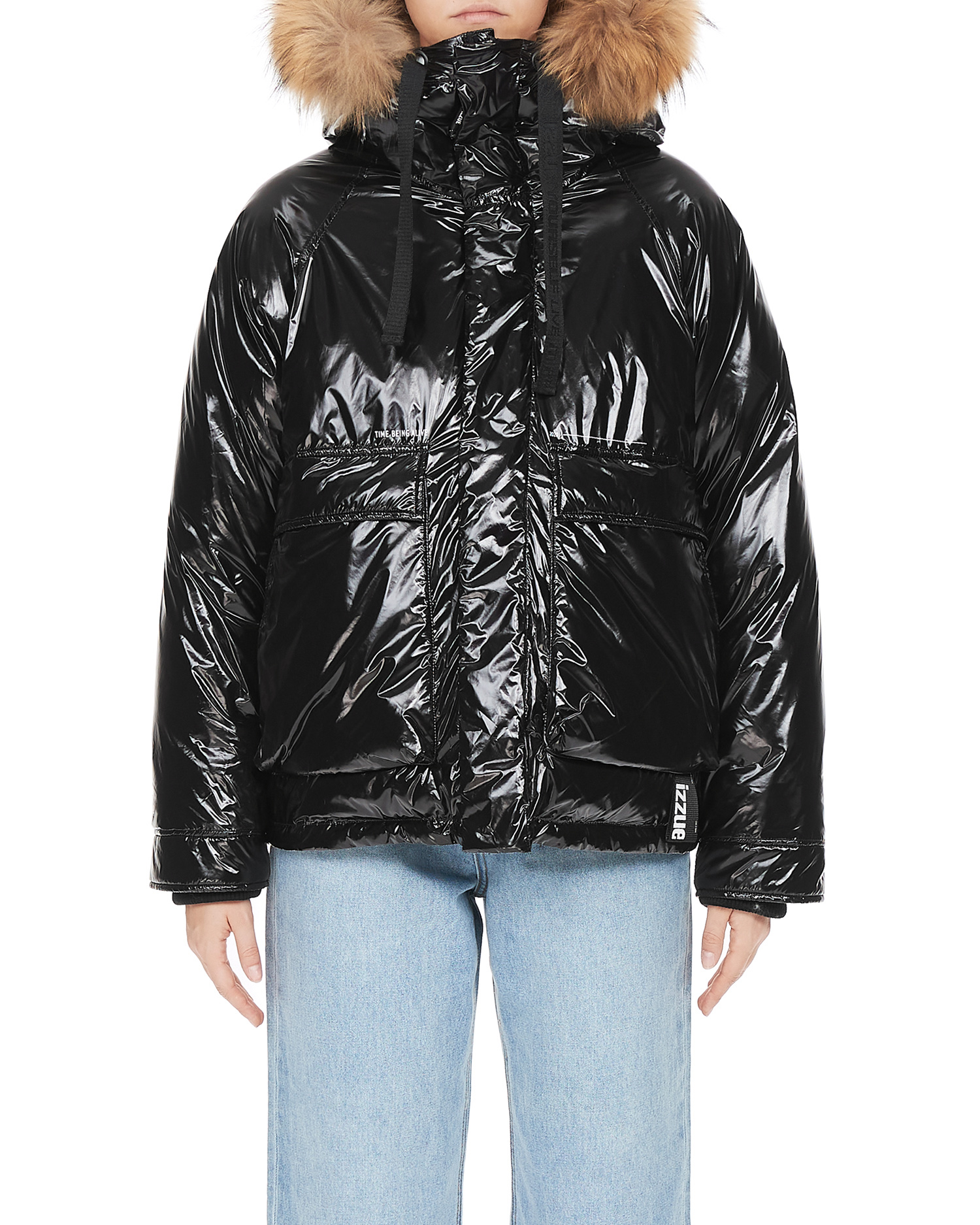 glossy down jacket