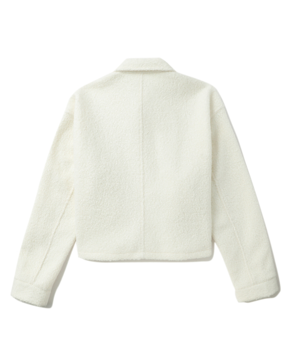 IZZUE Cropped faux-shearling shirt