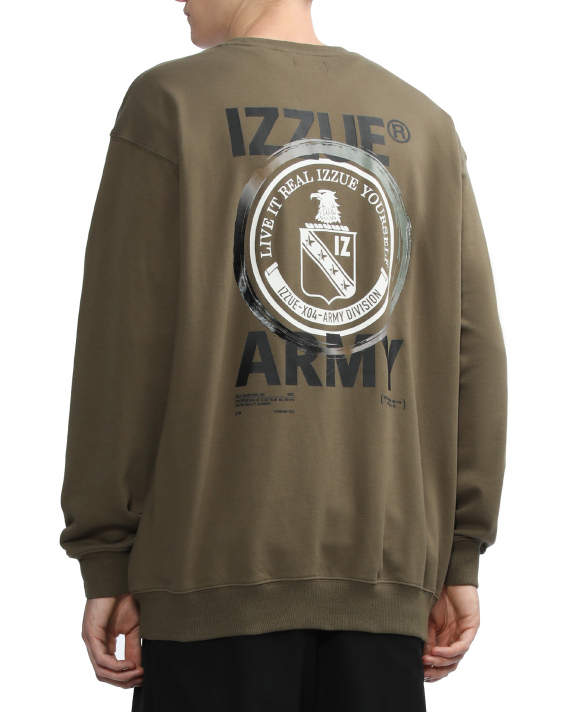 IZZUE Army print sweatshirt
