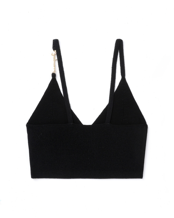 Jacquemus Pralu Knit Bra Top in White