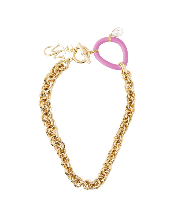 JW ANDERSON Oversized link chain choker with crystal| ITeSHOP