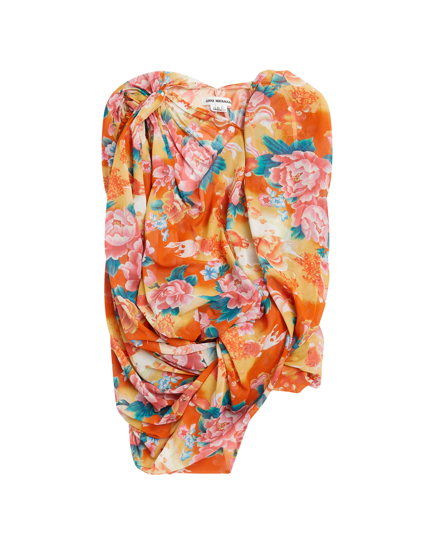 Junya Watanabe Floral Print Draped Top
