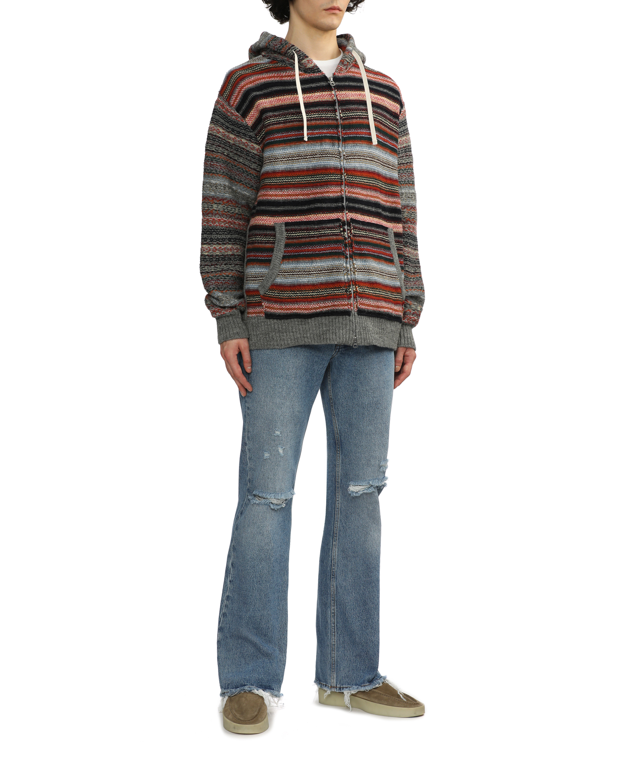 JUNYA WATANABE MAN Striped zip up hoodie | ITeSHOP