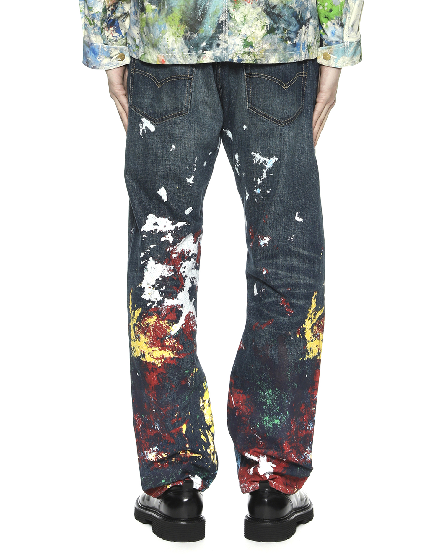 junya watanabe paint splatter jeans