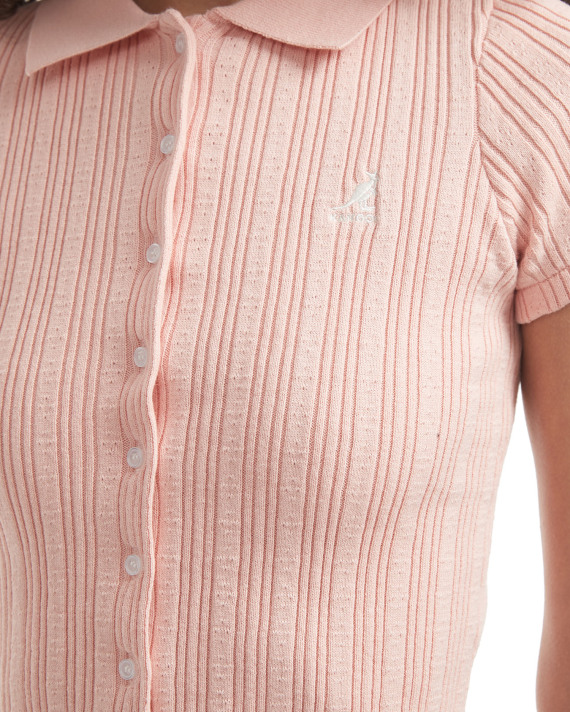 KANGOL Button up cropped top