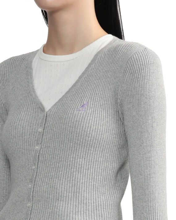 Ribbed fitted cardigan image number 4