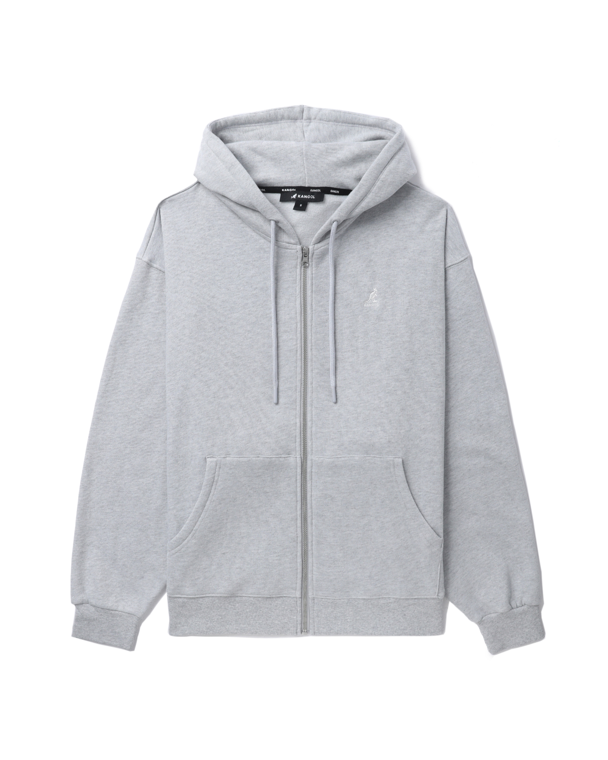 KANGOL Relaxed logo zip-up hoodie | ITeSHOP