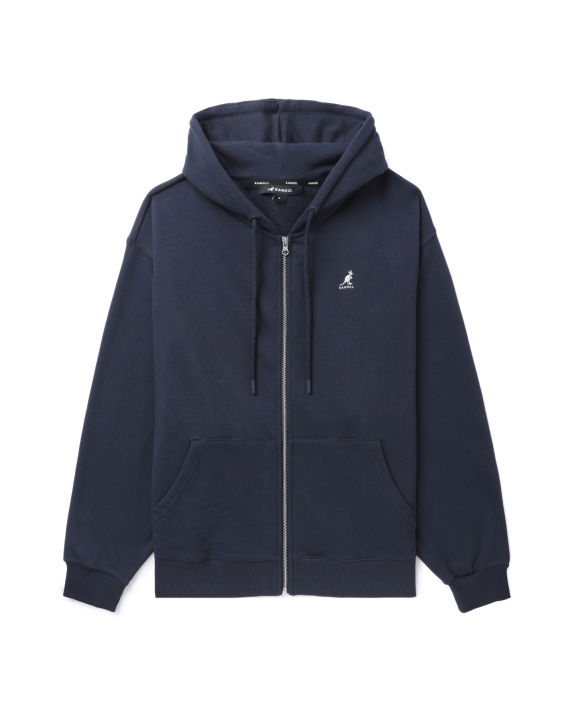 Relaxed logo zip-up hoodie image number 0
