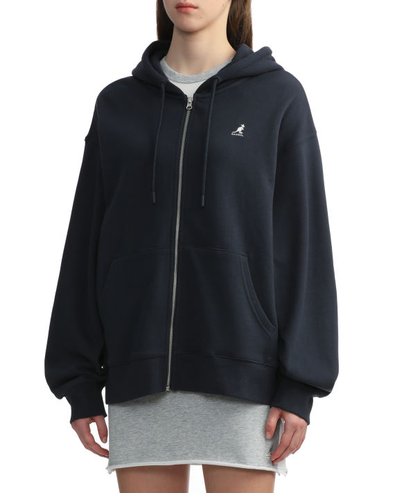 Relaxed logo zip-up hoodie image number 2